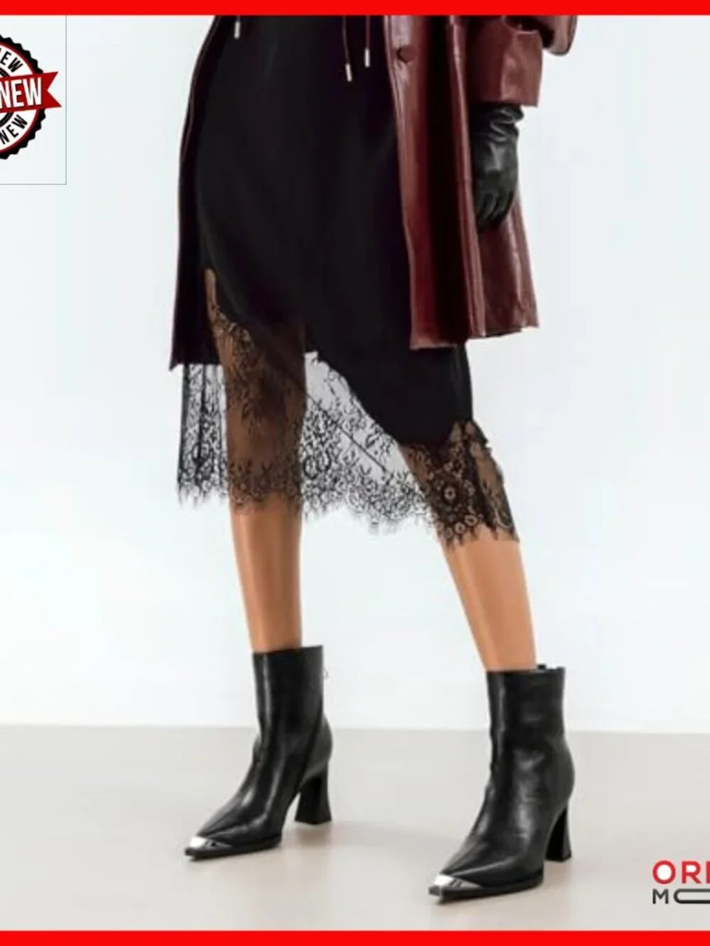 Pointed Toe Ankle Boots with Chunky Heel and Side Zipper